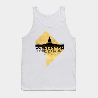 Washington District of Columbia Skyline Map Art Tank Top